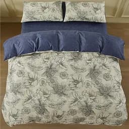 Комплект постільної білизни Ardesto Gloria Півонії двоспальний синій (ART2022PD)