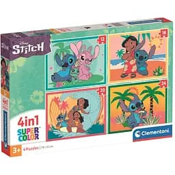  Пазл 4 в 1 Clementoni Stitch: 12+16+20+24 елементи (21745)