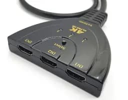 Перемикач комутатор HDMI 4K з 3 х в 1 порт спліттер switch (566194583) Чорний - мініатюра 3