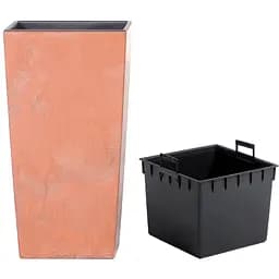 Горщик для квітів Prosperplast Urbi Square Effect з вкладишем 195 мм тера мармуровий (66312-624) - мініатюра 2