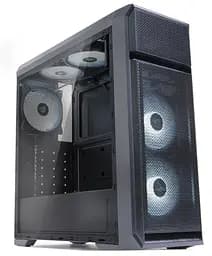 Корпус Zalman N5 OF Black, без БЖ, Mid Tower, для ATX / Micro ATX / Mini ITX, 2xUSB 2.0, 1xUSB 3.0, 3x120 мм White LED Fan, бічна панель з акрилу - мініатюра 2