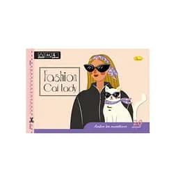Альбом для малювання Апельсин A4 Fashion Cat Lady АП-0303-7 скоба з перфорацією