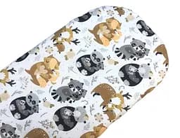 Простынь хлопковая Moontime в коляску "Зверята с детками"
