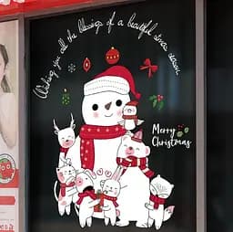 Набір новорічних наклейок на вікно New Year 7 13773 45×60 см 1 аркуш
