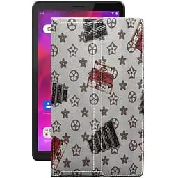 Чохол StatusCASE з екошкіри для планшету Lenovo Tab M8 (3rd Gen) Луі-Вітон-білий