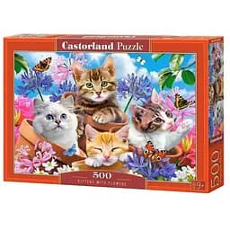 Пазл Castorland puzzle Котята в цветах, 500 эл. ( B-53513)