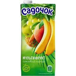 Мультифруктовий соковий напій Садочок з м'якоттю пастеризований 0.95 л
