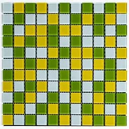 Мозаїка дзеркальна Wall Sticker 298х298х4.5мм Жовто-зелена SW-00002362