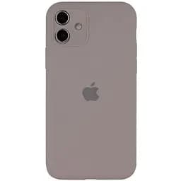 Чохол Epik Silicone Case Full Camera Protective (AA) для Apple iPhone 12 (6.1) Сірий/Lavender