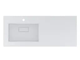Умивальник Miraggio ERICA 1200 L (8813567) Miramarble, Глянцевий, Накладний/Врізний, Білий - мініатюра 4