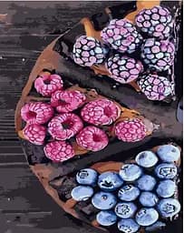 Набор для росписи по номерам Ягодный пирог, Strateg, 40x50 см, GS1259