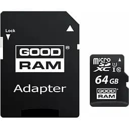 Карта пам'яті Goodram MicroSDXC 64GB class 10 UHS-I + Adapter SD (M1AA-0640R12)