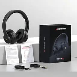 Навушники накладні бездротові Bluetooth Monster MH22202 Mission 100 Чорні (52956) - мініатюра 8