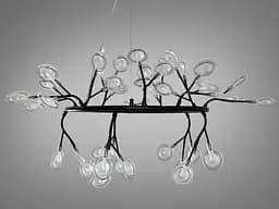 Функциональная новинка подвесная люстра "Светлячок", черная на 45 ламп