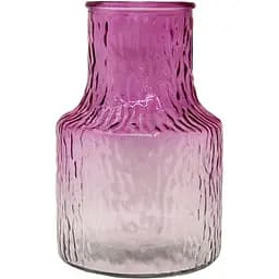 Ваза для квітів Crystal Rebecca скляна 20 см рожева (YBCG-230925-8)