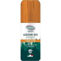 Лосьйон Inodorina Lozione Green Orecchie для очищення вух котів та собак з маслом чайного дерева та мигдалю 100 мл (280.0010.001)