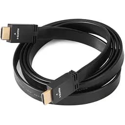 HDMI кабель штекер штекер плоский шнур чорний 2 м