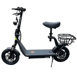 Электросамокат KUGOO Kirin C1+ Plus 18Ah 1000W черный, с усиленной корзинкой