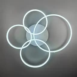 Сучасний LED світильник на 4 кільця у білому корпусі | Арт. A 55021/4 WT | Line F - мініатюра 3