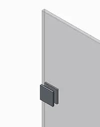 Бічна стінка для кабіни Koer SR SW04-90x200-TR-07 прозоре скло Easy Clean 10 мм, graphite KR5391, прозоре, графіт - мініатюра 2