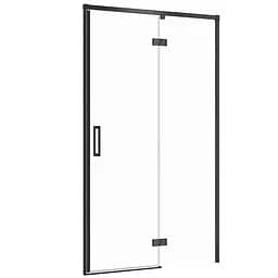 Душевые двери Cersanit Larga 120x195 R распашные профиль черный S932-126, Права, прозрачный, черный