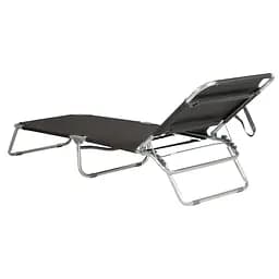 Ліжко розкладне Bo-Camp Sun Lounger 3 Positions Anthracite (1304480), Чорний - мініатюра 4