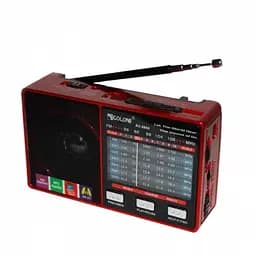Радіоприймач колонка з радіо- та ліхтариком FM USB MicroSD Golon RX-8866 на акумуляторі Червоний