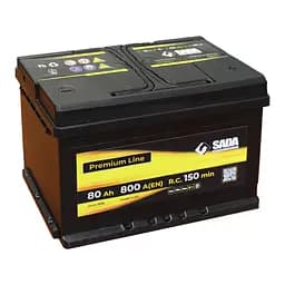Стартерная батарея 80Аз SADA Premium Line SMF 80Ач, 800А