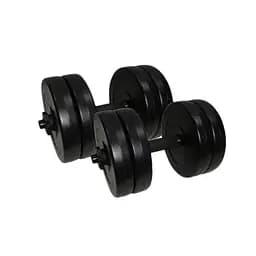 Гантелі складальні композитні в пластиковій оболонці Rock Pro 2 шт по 11 кг NE-PL-G-011-2