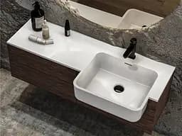 Умивальник Miraggio Fontana R глянсовий 0000520, Білий - мініатюра 4
