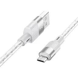 Кабель Hoco X99 Crystal junction Micro USB silicone charging data cable 1 м 2.4A