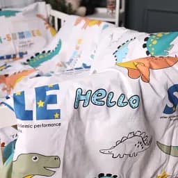 Комплект постільної білизни MirSon Бязь Kids Time 17-0697 Colorful Dinosaurs 110 x 140 см (2200010459418) - мініатюра 3