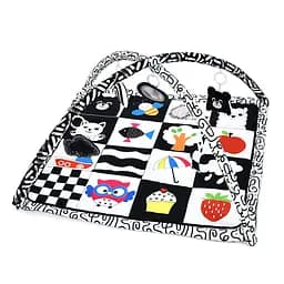 Розвивальний килимок ZL2307 для немовлят з дугами та іграшками 5 в 1 квадратний