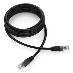 Патч-корд 3 м, UTP, чорний, Cablexpert, Cat.5e, CCA, PVC (PP12-3M/BK)