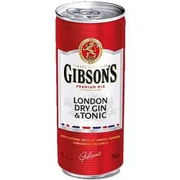 Напiй алкогольний Gibson's London Dry Gin & Tonic 5% 0.25 л