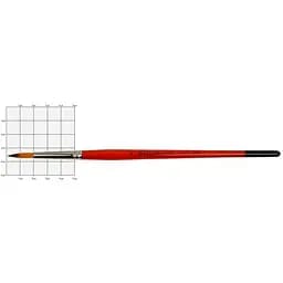 Пензель синтетика кругла Carrot 1097R № 4 коротка ручка Kolos
