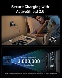 Мережевий зарядний пристрій Anker GaNPrime Charger - 100W 2xUSB-C PD & 1xUSB-A Foldable Silver (7089458) - мініатюра 3