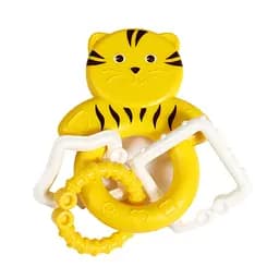 Іграшка-брязкальце Lindo Котик, з кільцями, жовтий (1617 желт)