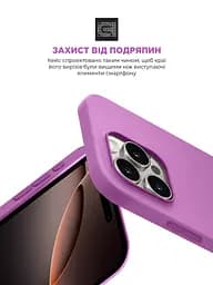 Силиконовый чехол для Apple iPhone 16 Pro, ICON2 Case, фиолетовый, противоударный, панель, защита всего корпуса, матовая поверхность Soft Touch, выступает над дисплеем, совместим с защитными стеклами и пленками, с микрофиброй, ArmorStandart (ARM79637) - мініатюра 5