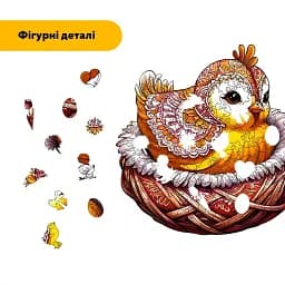 Дерев'яний фігурний пазл Дотепне Курча, А3, Картонна коробка 200 елементів - мініатюра 3