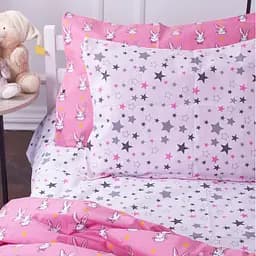 Комплект постільної білизни MirSon Kids Time 17-0528 Bunnies pink дитячий - мініатюра 6