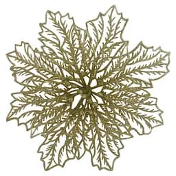 Ялинкова іграшка MIS LT Квітка Різдвяник павутинка-2 17х17х4 см золотий