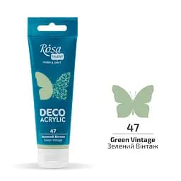 Акрил для декора Зеленый винтаж (47) матовый 75 мл Rosa Talent