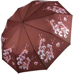 Жіноча складана парасолька напівавтомат The Best 98 см коричнева