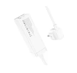 Сетевой фильтр удлинитель HOCO AC-10A 1x220V+2хUSB+ 2хType-C 65W, 1.5м, 220В, White - мініатюра 4