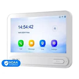 Комплект IP-відеодомофона з WiFi TVT TE-KT6101-001 White: відеодомофон 7" TD-E2137-PE/TP/WF, відеопанель 2Mp TD-E3110-IC/PE/WF, кутовий кронштейн, монтажна коробка з козирком (82-00412) - мініатюра 4