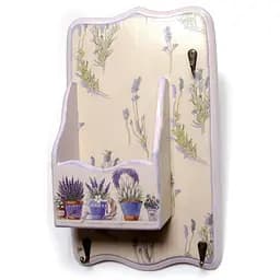 Ключниця вішалка Лаванда з ящиком. масив дерева 34х20 див.