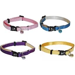 Нашийник для котів Croci Glitter з дзвіночком 21-33х1 см в асортименті