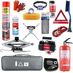 Набор Huragan для техпомощи с компрессором и фонарем 16 ед. (na_164)