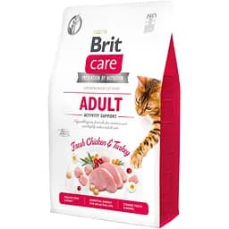 Сухой корм для уличных и активных котов Brit Care Cat GF Adult Activity Support со свежей курицей и индейкой 2 кг